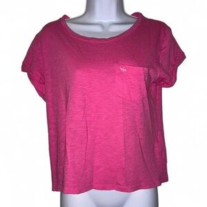 abercrombie and fitch short sleeve boxy crop tee